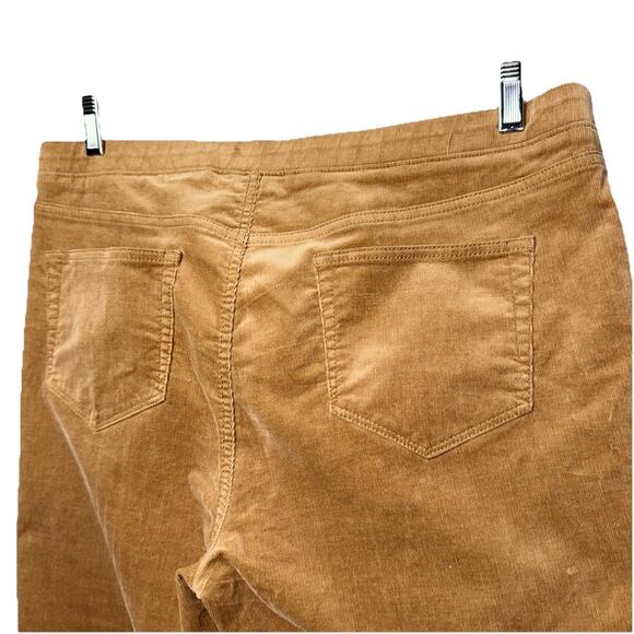 NEW J. Jill Pants Petite Large Dark Camel Corduroy Stretch Slim Light Academia - Picture 4 of 8